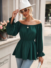 Off Shoulder Elastic Waist Blouse Sai Feel
